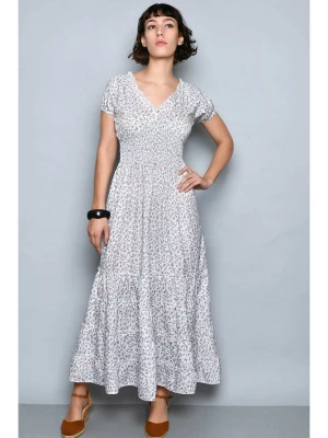 Tarifa Sukienka w kolorze białym ze wzorem rozmiar: L