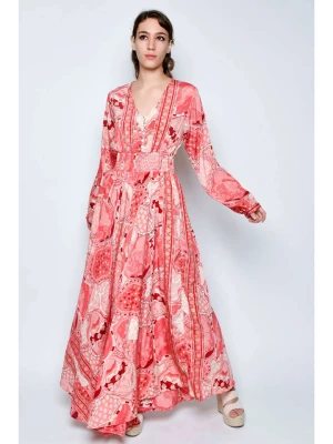 Tarifa Sukienka w kolorze jasnoróżowo-czerwono-białym rozmiar: M