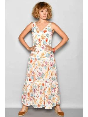 Tarifa Sukienka w kolorze kremowo-pomarańczowo-zielonym rozmiar: M