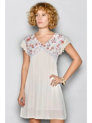 Tarifa Sukienka w kolorze kremowym ze wzorem rozmiar: L