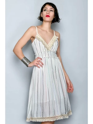 Tarifa Sukienka w kolorze kremowym ze wzorem rozmiar: XL