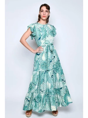 Tarifa Sukienka w kolorze turkusowo-kremowym rozmiar: XL