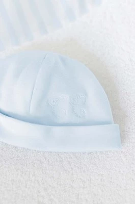 Tartine et Chocolat czapka bawełniana niemowlęca kolor niebieski z cienkiej dzianiny bawełniana