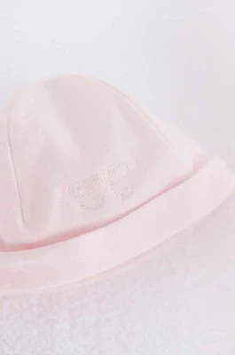 Tartine et Chocolat czapka bawełniana niemowlęca kolor różowy z cienkiej dzianiny bawełniana