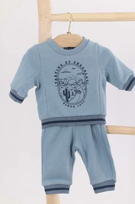 Tartine et Chocolat dres bawełniany niemowlęcy kolor niebieski