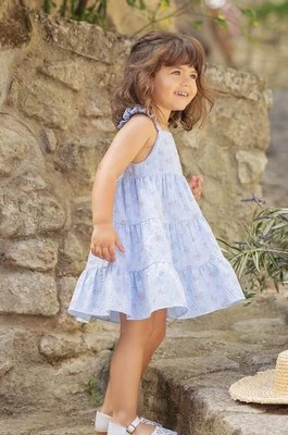 Tartine et Chocolat sukienka dziecięca kolor niebieski mini rozkloszowana