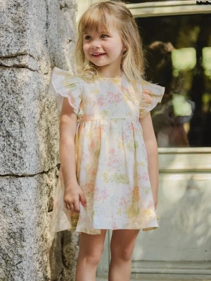 Tartine et Chocolat sukienka lniana dziecięca