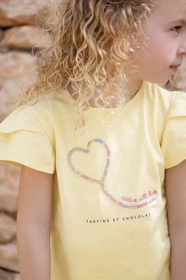 Tartine et Chocolat t-shirt dziecięcy kolor beżowy