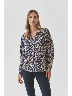 TATUUM Koszula "Berko" w kolorze granatowo-beżowym rozmiar: 42