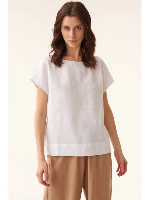 TATUUM Lniana bluzka w kolorze białym rozmiar: 40