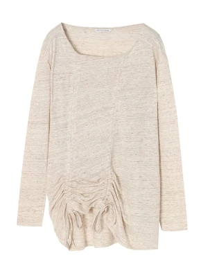 TATUUM Lniana koszulka w kolorze beżowym rozmiar: M