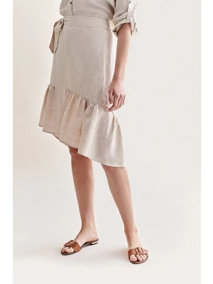 TATUUM Lniana spódnica w kolorze beżowym rozmiar: 36