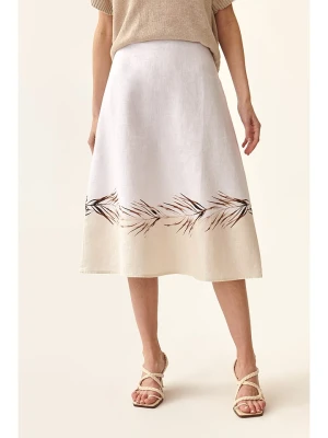 TATUUM Lniana spódnica w kolorze biało-kremowym rozmiar: 38