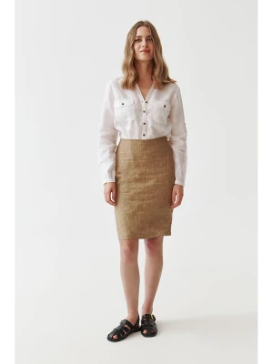 TATUUM Lniana spódnica w kolorze jasnobrązowym rozmiar: 44