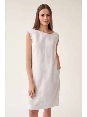 TATUUM Lniana sukienka w kolorze białym rozmiar: 38