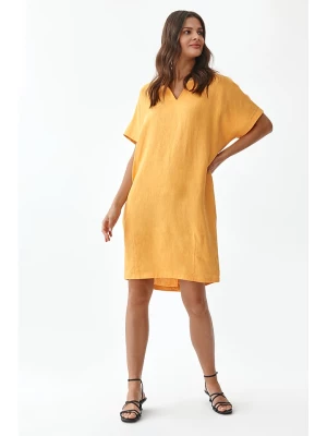 TATUUM Lniana sukienka w kolorze żółtym rozmiar: 36