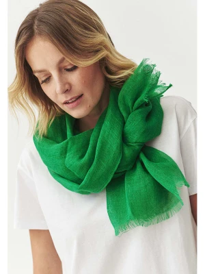 TATUUM Lniany szal w kolorze zielonym - 180 x 50 cm rozmiar: onesize