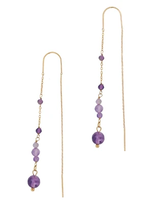 TATUUM Pozłacane kolczyki z ametystem rozmiar: onesize