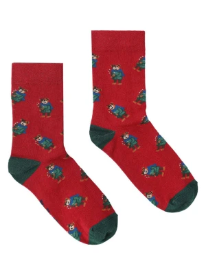 TATUUM Skarpety w kolorze bordowo-zielonym rozmiar: 43-46
