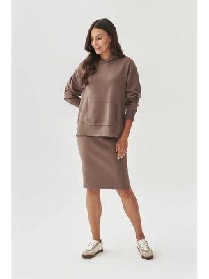 TATUUM Spódnica dzianinowa w kolorze jasnobrązowym rozmiar: S