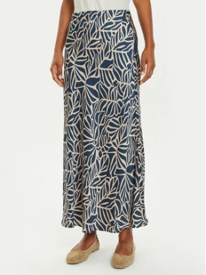 Tatuum Spódnica midi Satinola T2418.173B Granatowy Regular Fit