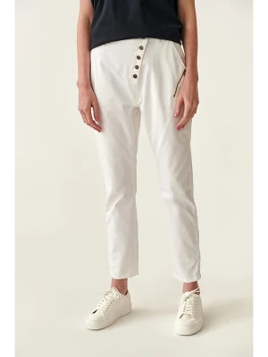 TATUUM Spodnie w kolorze białym rozmiar: 38