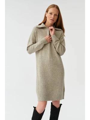 TATUUM Sukienka dzianinowa w kolorze beżowym rozmiar: XS