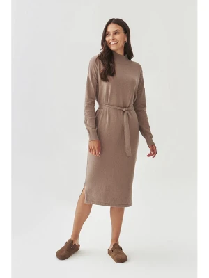 TATUUM Sukienka dzianinowa w kolorze beżowym rozmiar: S
