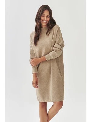 TATUUM Sukienka dzianinowa w kolorze beżowym rozmiar: L