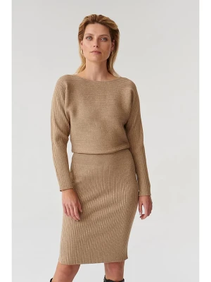 TATUUM Sukienka dzianinowa w kolorze beżowym rozmiar: L
