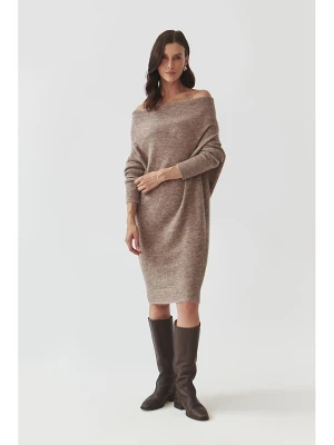 TATUUM Sukienka dzianinowa w kolorze brązowym rozmiar: XL