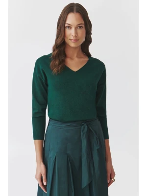 TATUUM Sweter "Flare" w kolorze ciemnozielonym rozmiar: M