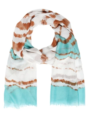 TATUUM Szal w kolorze turkusowo-białym - 185 x 80 cm rozmiar: onesize