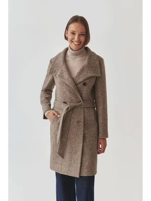 TATUUM Wełniany płaszcz "Darkia" w kolorze jasnobrązowym rozmiar: 40