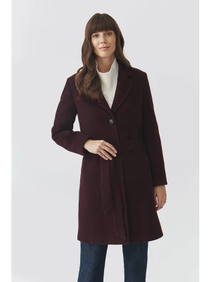 TATUUM Wełniany płaszcz "Nitika" w kolorze bordowym rozmiar: 46