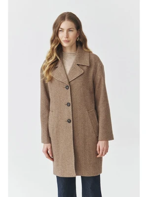 TATUUM Wełniany płaszcz "Sewro" w kolorze jasnobrązowym rozmiar: 40
