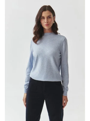 TATUUM Wełniany sweter "Indi" w kolorze błękitnym rozmiar: L