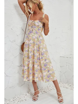 Tazga Sukienka w kolorze beżowo-fioletowym rozmiar: 42