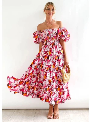 Tazga Sukienka w kolorze różowo-białym rozmiar: 40