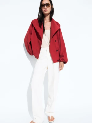 Techniczna Kurtka Z Bawełną I Zapięciem Bocznym - Intens Czer - Massimo Dutti - Female