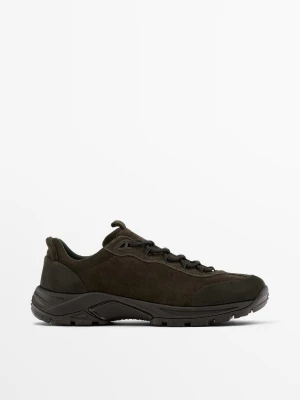 Techniczne Buty Sportowe Ze Skórzanymi Elementami - Brązowy - - Massimo Dutti - Mężczyzna