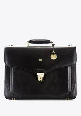 Teczka skórzana o wzmocnionych brzegach czarna Wittchen