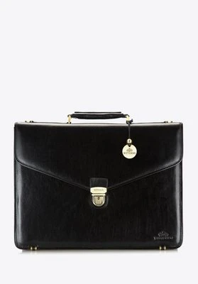 Teczka ze skóry retro czarna Wittchen