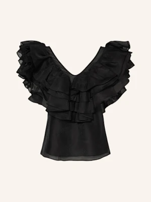 Ted Baker Bluzka Bez Rękawów Calonda Z Wolantami schwarz