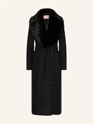 Ted Baker Płaszcz Musea Ze Sztucznym Futrem schwarz