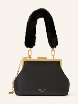 Ted Baker Torebka Purcey Z Sztucznym Futerkiem schwarz