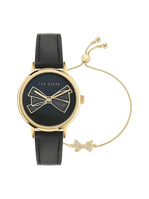 Ted Baker zegarek i bransoletka damski kolor czarny BKGFW2402