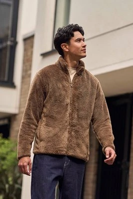 Teddy — męska kurtka polarowa - Brown Animal