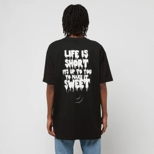 Lost Youth Tee ''Life Is Short'' mężczyźni T-Shirty i Polo czarny rozmiar Odzież