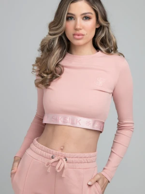 Teks z taśmą żebra Siksilk - różowy